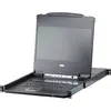 Image de Aten Commutateur KVM LCD 1 pouce 8 ports USB-DVI French CL6708MW D, Commutateur KVM, Noir