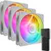 Image de Cooler Master CooMas Mobius 120P ARGB 3-Pack Blanc (120 mm, 3x), Ventilateur PC, Blanc, Multicolore
