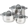 Image de Maestro MR-2120-6L Un ensemble de pots de 6 éléments, Set de poêles et de casseroles, Argent