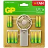 Image de GP Batteries GP - Ultra Alkaline 12xAA + 12xAAA batteries + hand fan (1 pcs, AA, AAA), Batteries + piles