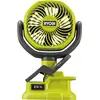 Image de Ryobi Ventilateur à clipser sur batterie, Ventilateur, Vert
