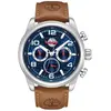Image de Timberland, Montre, Henniker Ii, Argent, Bleu, Marron, Turquoise, (Horloge analogique, 46 mm)