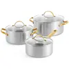 Image de Greenpan Riserva Padova, Poêle + casserole, Or, Argent