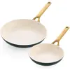 Image de Greenpan Riserva Padova, Poêle + casserole, Vert, Or