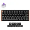 Image de Clavier Gaming avec et sans fil mécanique Bluetooth Azerty Français Keychron K2 HE Noir et Bois