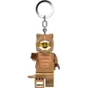 Image de Dungeons & Dragons, Unisexe, Porte-clés, LEGO Minifigures Schlüsselanhänger mit Leuchtfunktion T-Rex Kostüm-Fan 8 cm, Marron
