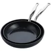 Image de Greenpan Barcelona Pro 2delige Pannenset met keramische antikleeflaag 24/28 cm, Set de poêles et de casseroles, Noir