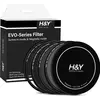 Image de H&Y Kit de filtres vidéo HD EVO ND 77mm (Filtre gris neutre), Filtre photo, Noir