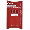 Image de Pilot, Cartouche de rechange + encrier, Cartouches d'encre pour roller V5/V7, rouge (Rouge, 0.70 mm, 3 pcs)