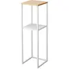 Image de Yamazaki, Support pour plantes + escalier de fleurs, Étagère à 2 niveaux avec plateau en bois TOWER