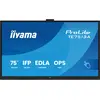 Image de iiyama 189.3cm(75") TE7513A-B1AG 16:9 Touch 2xHDMI+USB-C (Speditionsversand) (3840 x 2160 pixels, 75"), Affichage dynamique, Noir