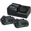 Image de Hikoki, Batterie outillage + chargeur, Kit de batterie BSL1820M et UC18YSL 18V 2,0 Ah (18 V)