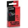 Image de Casio, Ruban d'étiquetage, XR-12RD1 Étiquettes autocollantes (1.20 cm, Rouge)