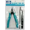 Image de Mr.Hobby Mr Hobby -Gunze Basic Tool Set(Nipper,Angled Tweezer,File)for Plastic ModelKits