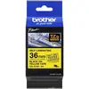 Image de Brother, Ruban d'étiquetage, Ruban TZe laminé (3.60 cm, Noir, Jaune)