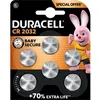 Image de Lot de 6 piles Duracell lithium CR2032 Argent