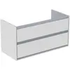 Image de Ideal Standard, Meuble sous-lavabo, IDS Meuble sous-lavabo CONNECT AIR 1000x440x517mm blanc brillant / gris clair mat (100 x 44 x 51.70 cm)