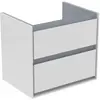 Image de Ideal Standard, Meuble sous-lavabo, IDS WT-US CONNECT AIR CUBE 2 tiroirs 580mm blanc brillant / gris clair mat (58 x 40.90 x 51.70 cm)
