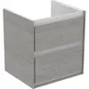 Image de Ideal Standard, Meuble sous-lavabo, IDS WT-US CONNECT AIR CUBE 2 tiroirs 480mm Décor oeuf gris / blanc mat (48 x 40.90 x 51.70 cm)