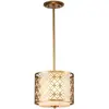 Image de Elstead Lighting, Suspension, Kleine Ziggy-Pendelleuchte - 1 Lichtquelle - Gold lackiert
