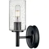 Image de Elstead Lighting, Éclairage d'extérieur, Elstead Collier Wandleuchte E27 Schwarzes Oxid Glas mit Luftbläschen (E27)