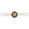 Image de Elstead Lighting, Plafonnier, Elstead Ellison Wandleuchte E27 2-fach Schwarz mit Heritage-Messing Glas klar IP44 (E27)