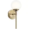 Image de Elstead Lighting, Plafonnier, Elstead Benno Wandleuchte G9 Champagnerbronze Opalglas weiss IP44 (G9)