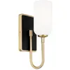 Image de Elstead Lighting, Plafonnier, Elstead Solia Wandleuchte G9 Champagnerbronze und schwarz Opal weiss IP44 (G9)