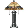 Image de Elstead Lighting, Lampe de table, Chastain lampe de table E27 double bronze vintage (E27)