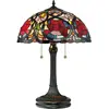 Image de Elstead Lighting, Lampe de table, Larissa Tischleuchte E27 2-fach Vintage-Bronze (E27)