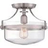 Image de Elstead Lighting, Applique + plafonnier, Penn Station plafonnier E27 nickel brossé (E27)