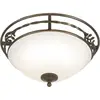 Image de Elstead Lighting, Applique + plafonnier, Pembroke Plafonnier E27 double noir, or, fabriqué au Royaume-Uni (E27)