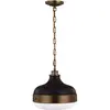 Image de Elstead Lighting, Suspension, Cadence Lampe à suspendre E27 double Laiton antique foncé, noir mat (E27)