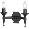 Image de Elstead Lighting, Éclairage d'extérieur, Applique murale Saxon E14 double noir, Made in UK (E14, IP20)