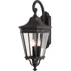 Image de Elstead Lighting, Éclairage d'extérieur, Cotswold Lane Applique murale extérieure E14 triple noir IP44 (E14, IP44, IP55)