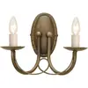 Image de Elstead Lighting, Éclairage d'extérieur, Applique Minster E14 double noir, or, fabriquée au Royaume-Uni (E14, IP20)