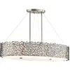Image de Elstead Lighting, Suspension, Silver Coral Lampe à suspendre E27 quadruple 18cm ovale étain classique (E27)