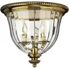 Image de Elstead Lighting, Applique + plafonnier, Cambridge Plafonnier E14 triple Laiton bruni (E14)