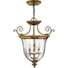 Image de Elstead Lighting, Suspension, Cambridge Lampe à suspendre E14 triple 60cm Laiton bruni (E14)