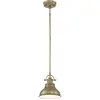 Image de Elstead Lighting, Suspension, Emery Lampe à suspendre E27 22cm laiton vieilli (E27, 2200 lm)