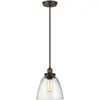 Image de Elstead Lighting, Suspension, Baskin Lampe à suspendre E27 27cm Laiton vieilli, Zinc foncé vieilli (E27)