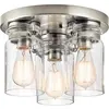 Image de Elstead Lighting, Applique + plafonnier, Brinley plafonnier E27 triple nickel brossé (E27)