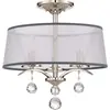 Image de Elstead Lighting, Applique + plafonnier, Whitney Plafonnier E14 triple Impérial Argent (E14)