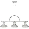 Image de Elstead Lighting, Suspension, Emery Lampe à suspendre E27 triple 56cm Argent Impérial (E27, 5600 lm)