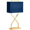 Image de Elstead Lighting, Lampe de table, Cross lampe de table E27 or poli bleu marine (E27)