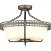 Image de Elstead Lighting, Plafonnier, Crown plafonnier E27 triple porte de fer-couleur (E27)
