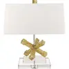 Image de Elstead Lighting, Lampe de table, Jackson Square lampe de table E27 or décapé crème (E27)