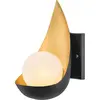Image de Elstead Lighting, Applique + plafonnier, Applique murale LED G9 Ren Noir et Or Mat (300 lm, G9)