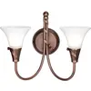 Image de Elstead Lighting, Applique + plafonnier, Emily Applique murale E14 double patine cuivre, Made in UK (E14)