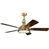 Image de Elstead Lighting Hatteras Bay ventilateur de plafond silencieux avec lumière LED Ø142cm + télécommande, Ventilateur, Bronze